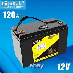 Batterie LiFePo4 12v 120 ah Garantie de cycle de vie de 4000+ pour camping-car de loisirs