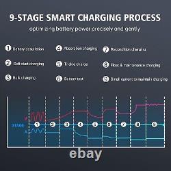 Chargeur de batterie et mainteneur Haisito 12V 20 Amp avec alimentation intégrée