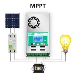 Contrôleur de charge solaire MPPT 60AMP pour batterie DC 12V 24V 36V 48V Régulateur Nouveau
