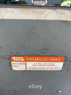 Eico 1078 Vintage Analog Variable Ac Alimentation 117 Vac 8 Amp Very Nice Cond