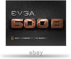 Evga 600 B1 80+ Bronze 600w Computer Pc Power Supply Psu High Amp Rail Design