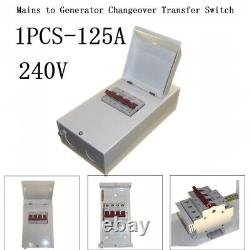 Interrupteur de transfert métallique à interverrouillage de double alimentation électrique de 125 ampères.
