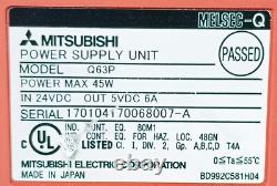 Mitsubishi Q63P, 45W, 24VDC, 6AMP, UNITÉ D'ALIMENTATION (UTILISÉE)