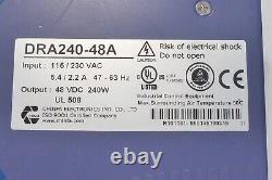 NOUVELLE alimentation électrique RAIL DIN 48V CC 5Amp 240Watt 115/230Vac 5.4/2.2A DRA240-48A