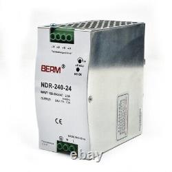 Nouveau Ndr-240-24 24 Volt 10 Amp 240 Watt Industrial Din Alimentation Ferroviaire