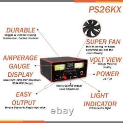 Pyramid Ps26kx 25 Amp Power Supply Powers 615v DC Devices Withcooling Fan