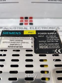 Siemens 6ep0 133-3aa00-0aa1 Smps (215v Ac, 5amp24volt)	<br/> 	 <br/>Alimentation Siemens 6EP0 133-3AA00-0AA1 (215V CA, 5A 24V)