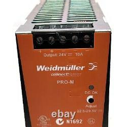 Weidmuller Pro-m 24 Volts 10 Amps Alimentation Réglable. Fabriqué En Allemagne